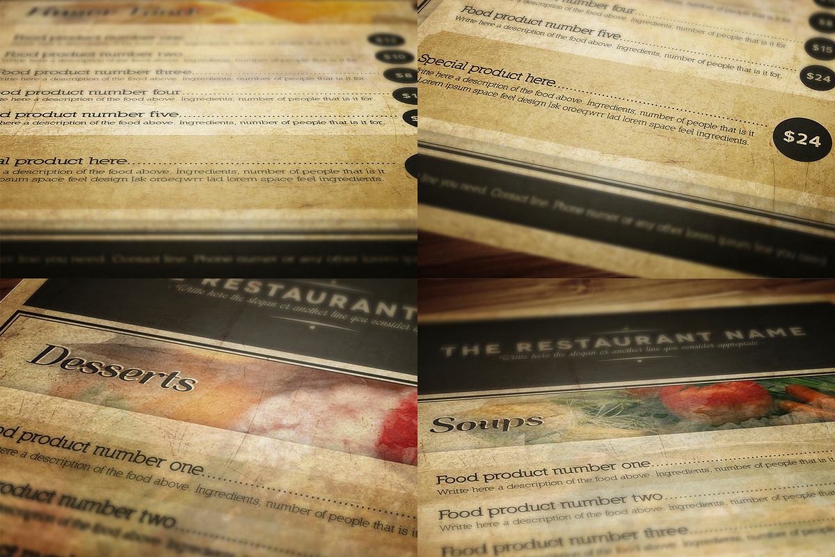 Elegant Food Rustic Menu 3, a Brochure Template by Luuqas Design (Photo 7 of 8)