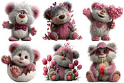 Whimsical Easter Teddy Clipart, an Illustration by Pixels.Craft (Thumbnail 5 of 5)