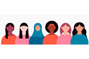 Diverse beautiful modern women, an Illustration by sceptical cactus