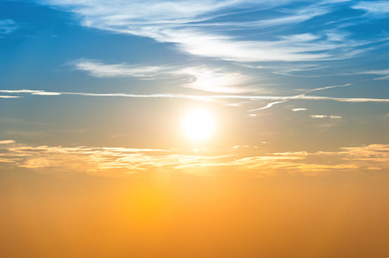 Sunset in the sky stock photo containing sunset and sky, a Nature Photo by Vapi