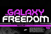 Galaxy Freedom - Futuristic Fonts, a Script Font by HIRO.std (Thumbnail 1 of 10)