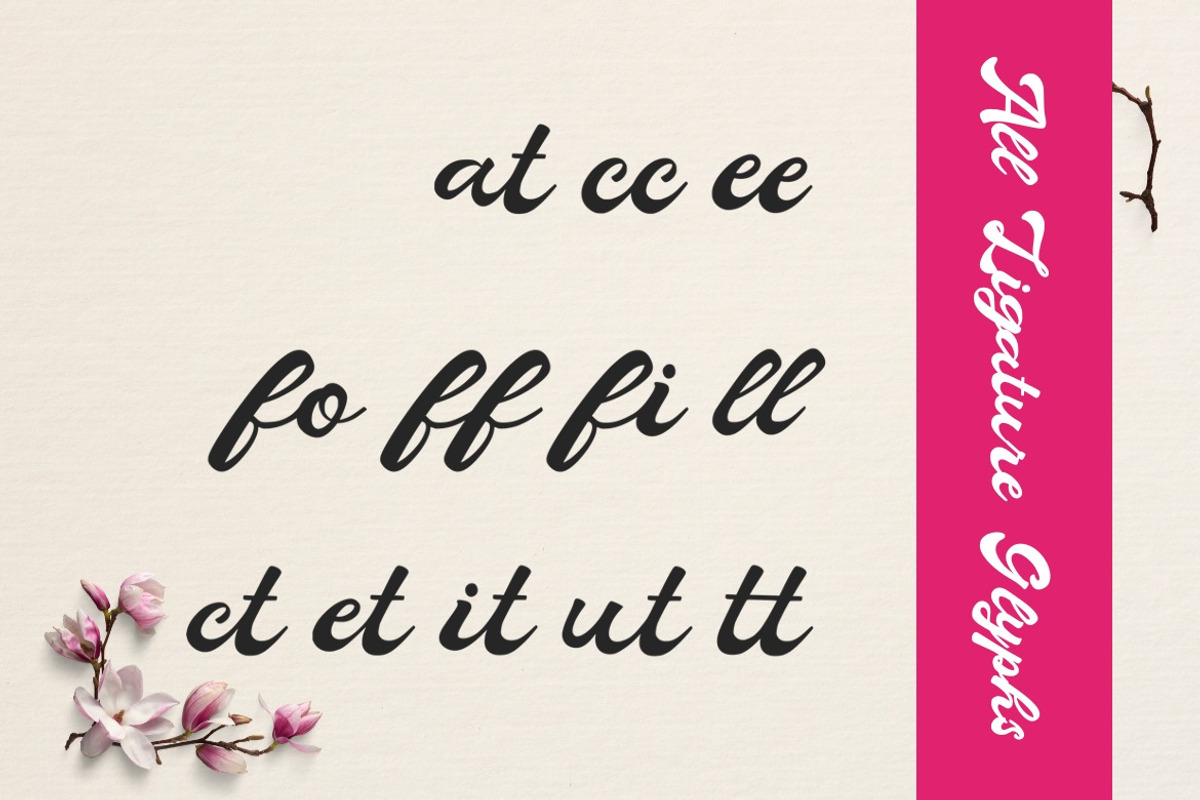 Quaty Heart - Retro Script Font, a Script Font by Dhabee (Photo 4 of 18)
