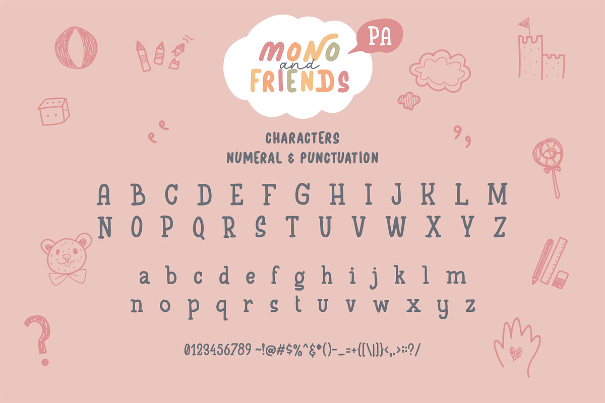 Mono and Friends, a Script Font by alit design (Photo 10 of 20)