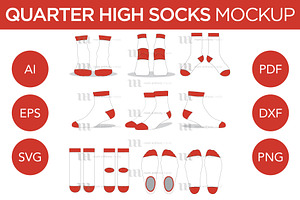 Quarter Ankle Socks - Template