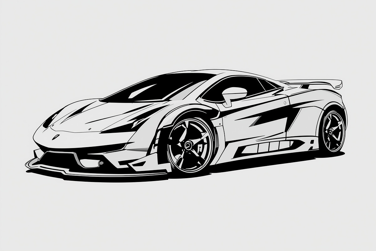 Racing Car Silhouette Set, an Illustration by BIPLOB EXPERT