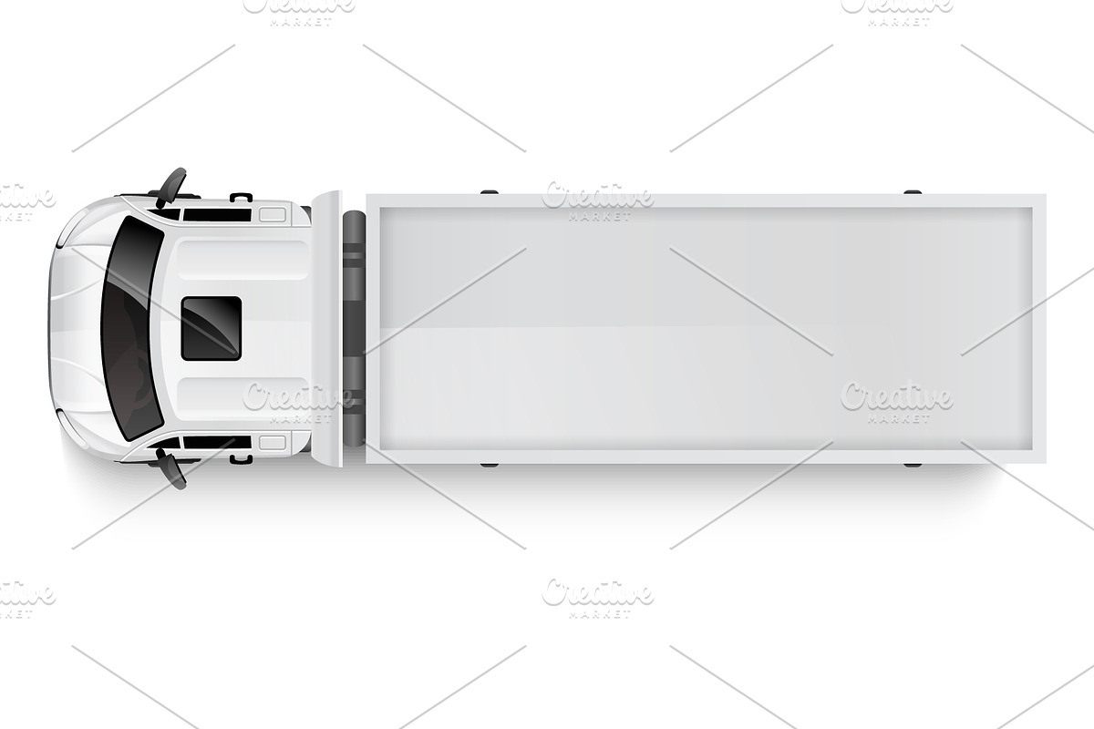 Top view set of trucks and vans, a Transportation Illustration by Yayasya (Photo 3 of 4)