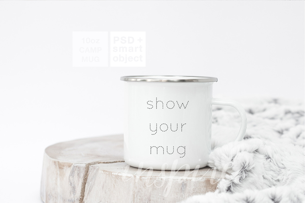 10oz Enamel Mug Nordic Mockup PSD, a Cups & Container Mockup by Inspire Mockups (Photo 1 of 4)