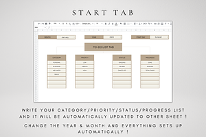 To-Do List & Monthly Calendar Sheet