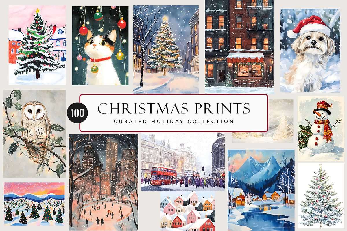 Christmas Wall Gallery Prints, a Graphic by SunnyAfternoons (Photo 1 of 9)