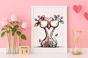 Animals Valentine Day Clipart, an Illustration by Canvas Craft (Thumbnail 4 of 6)