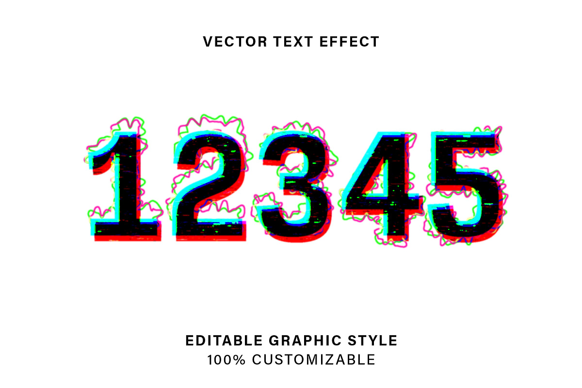 RGB Static Glitch Text Effect preview 2