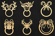 Christmas Napkin Rings Laser Cut SVG, an Object Graphic by DreamCafeArt (Thumbnail 6 of 7)
