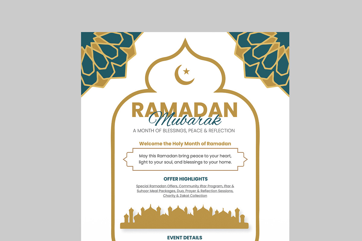 Modern Ramadan Flyer Design, a Flyer Template by MightyDesign (Photo 4 of 8)