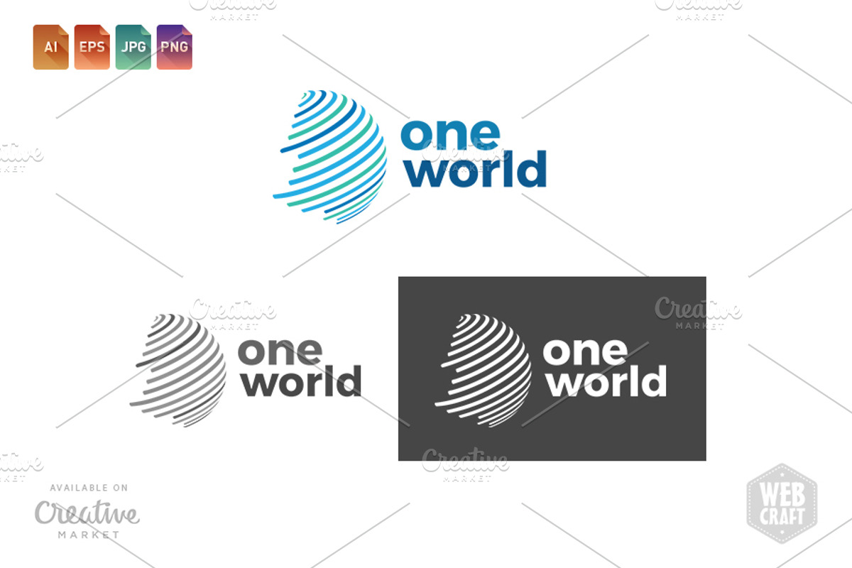 One World Logo Template, a Branding & Logo Template by WebCraft