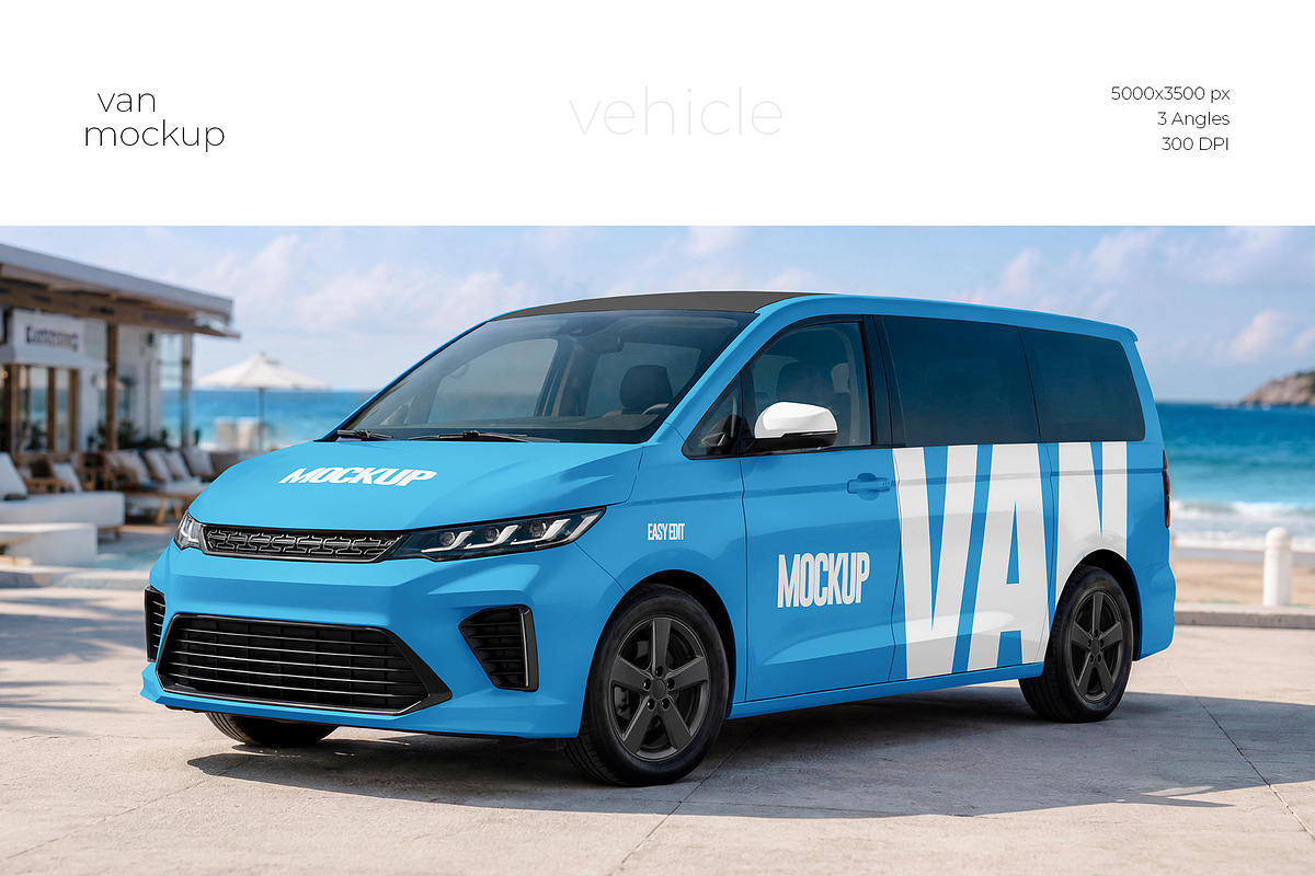 Van Mockup Set, an Advertising Mockup by Country4k (Photo 1 of 5)