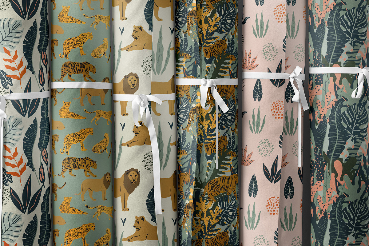 Wild cats. Jungle & tropical set., an Animal Illustration by Alona Savchuk (Photo 11 of 15)