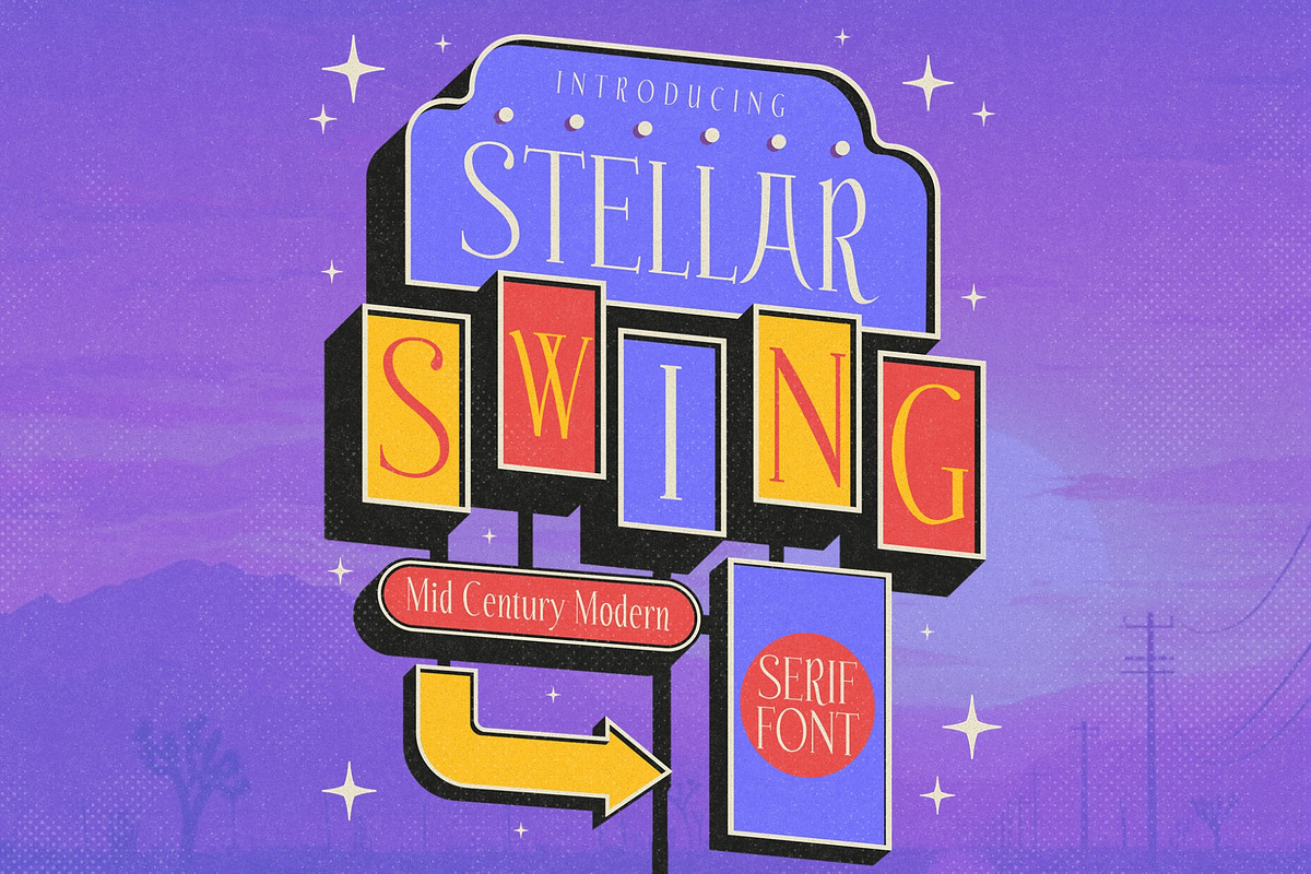 Stellar Swing - Mid Century Font, a Serif Font by HipFonts (Photo 1 of 8)