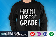Hello First Grade SVG, an Education Illustration by FunnySVGCrafts (Thumbnail 3 of 3)