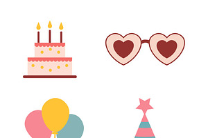 Party Icon Set – Celebration Vector