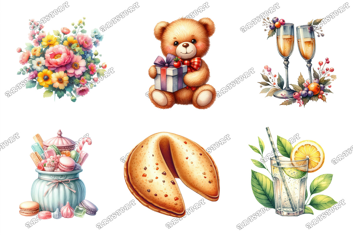 Watercolor Joyful Time ClipArt, a Graphic by designcity5 (Photo 3 of 5)
