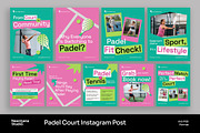 Teal Pink Padel Court Instagram Post, a Social Media Template by Neermana (Thumbnail 1 of 4)