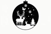 Christmas Laser Cut Ornament Bundle, a Graphic by musafir_fashion (Thumbnail 4 of 14)
