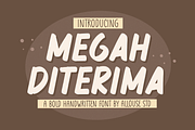 Megah Diterima A Bold Handwritten, a Handwritten Font by Allouse Studio (Thumbnail 1 of 10)