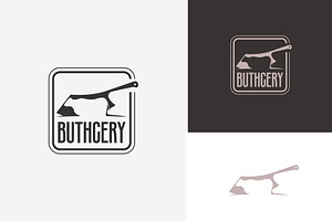 butcher shop simple logo label icon, a Branding & Logo Template by Pyruos ID