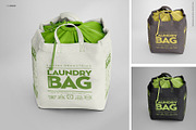 Canvas Laundry Bag Mockup, a Packaging Mockup by INCDesign (Thumbnail 8 of 9)