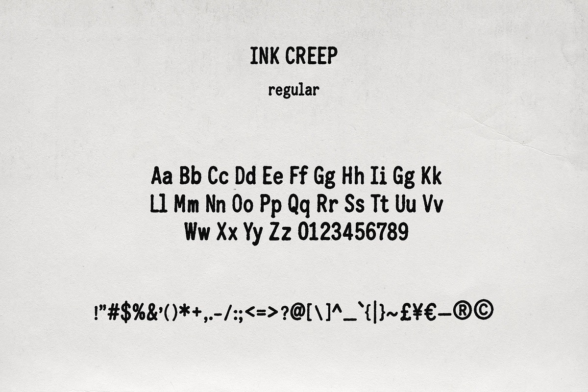 Ink Creep - Ink Bleed Font Family, a Slab Serif Font by Mneme (Photo 6 of 10)