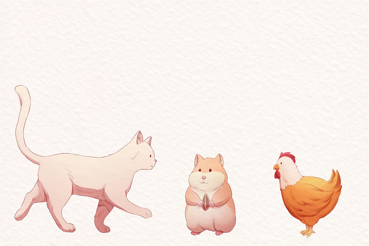 Watercolor Cute Animals Illustration, an Animal Illustration by ArtbyHien (Photo 12 of 13)