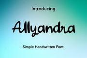 Allyandra Handwritten Font, a Handwritten Font by diaupplestudio (Thumbnail 1 of 7)