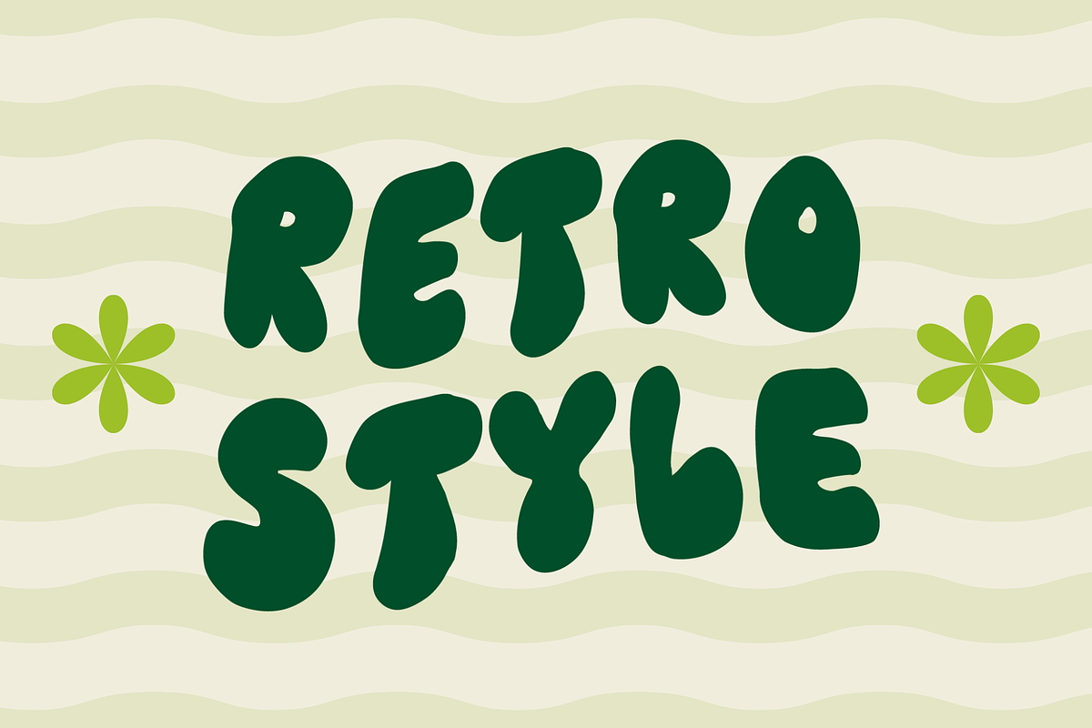 Retro Chunky Bold Bubble Font, a Handwritten Font by Nonceni (Photo 7 of 10)