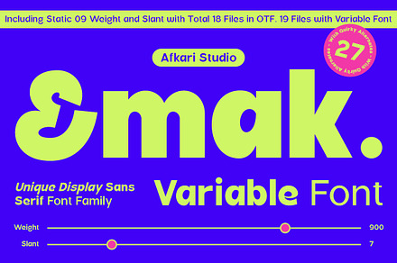 Emak - Modern Sans Serif Family Font, a Sans Serif Font by Afkari Studio