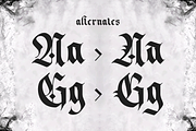 Dark Whisper – Fierce Blackletter, a Blackletter Font by Almarkhatype (Thumbnail 6 of 10)