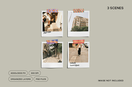 Polaroid Mockup, a Books & Magazine Mockup by vectorstockstudio