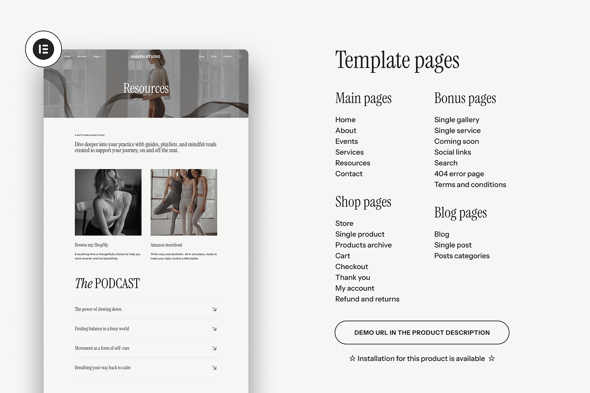 Haven Wordpress Template preview 4