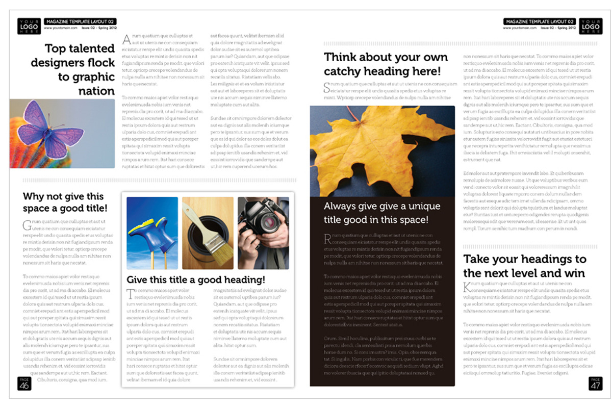 Magazine Template InDesign 02, a Magazine Template by Love Graphic Design (Photo 32 of 36)