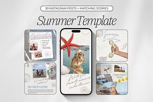 Summer Vibes Instagram Templates
