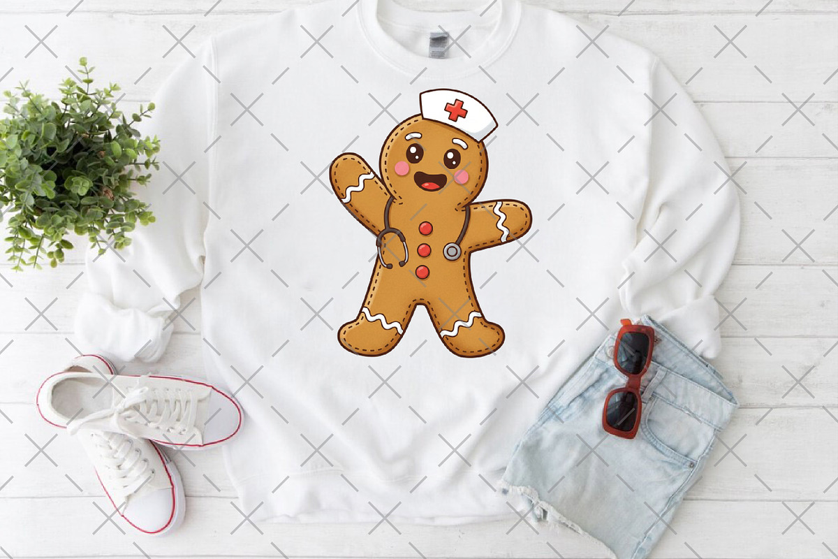 Gingerbread Christmas Nurse Doctor, an Illustration by Craft Nest (Photo 5 of 6)