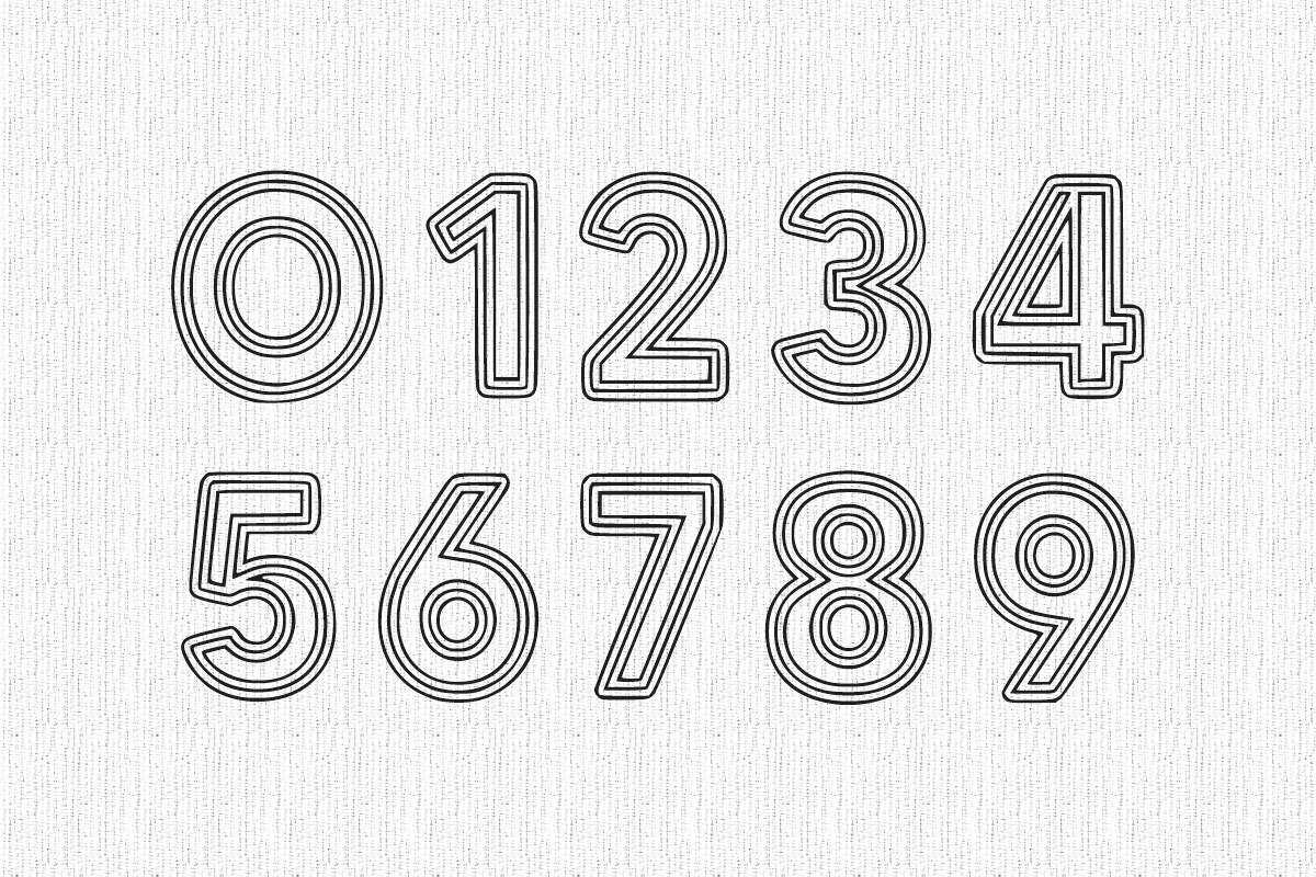 Triple Outline, a Handwritten Font by Fourteen Letter (Photo 5 of 5)
