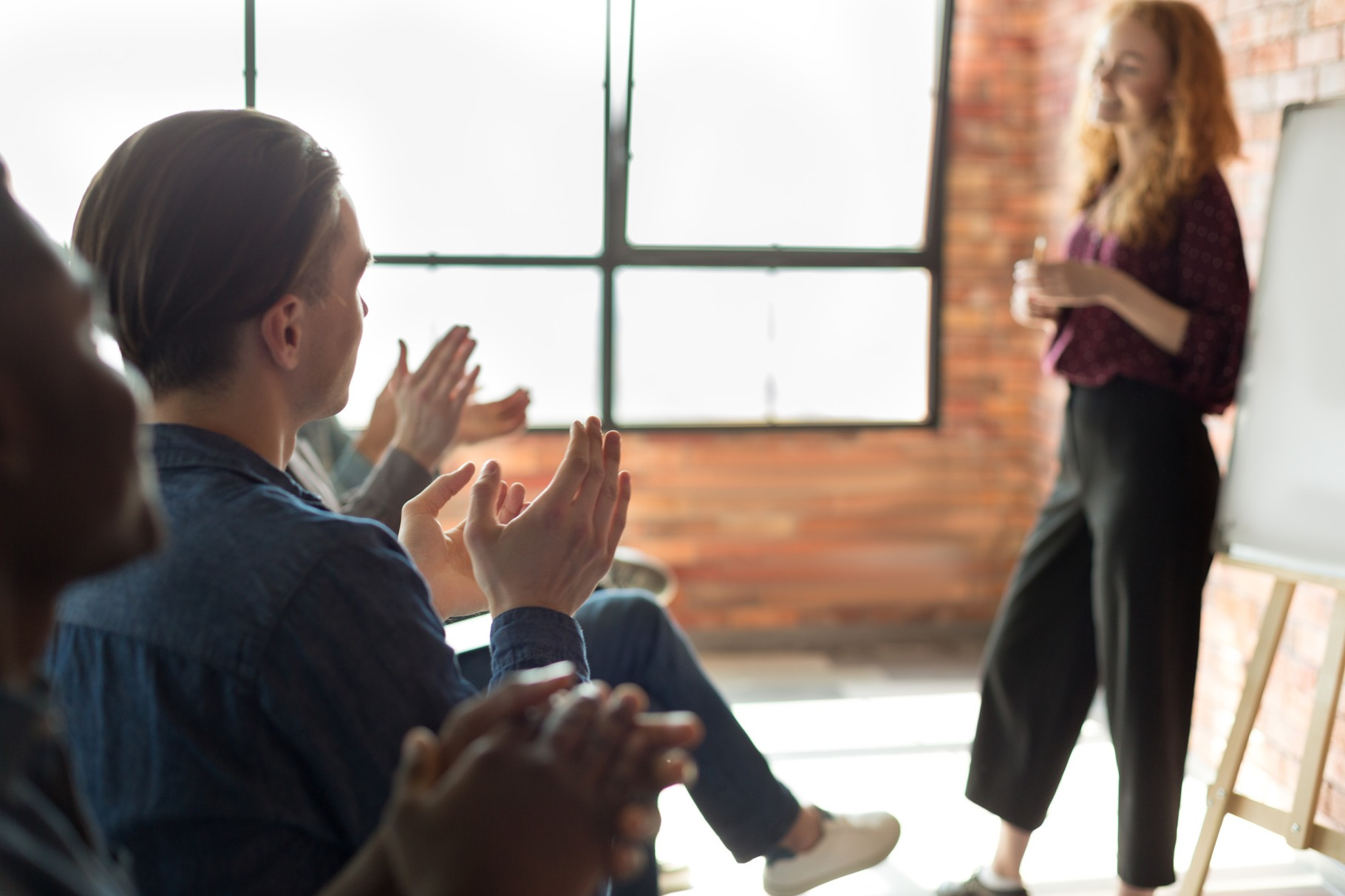 Audience clapping hands after containing business, clapping, and work ...