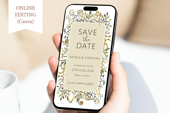 Save The Date Phone Forest Template preview 7