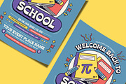 Retro Back to School Flyer Template, a Flyer Template by Tiptop Graphic (Thumbnail 3 of 5)