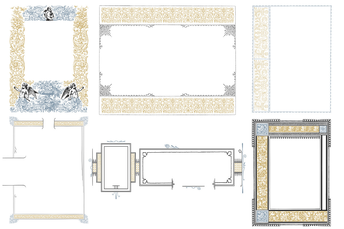 Rustic Vintage Border Pack, a Decorative Illustration by Century Library