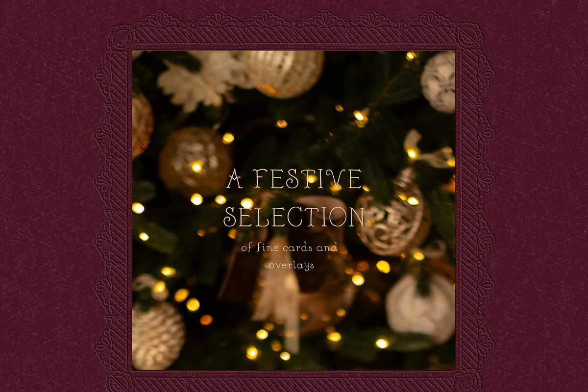 Vintage Christmas Cards & Frames, a Background Graphic by Laras Wonderland (Photo 12 of 12)