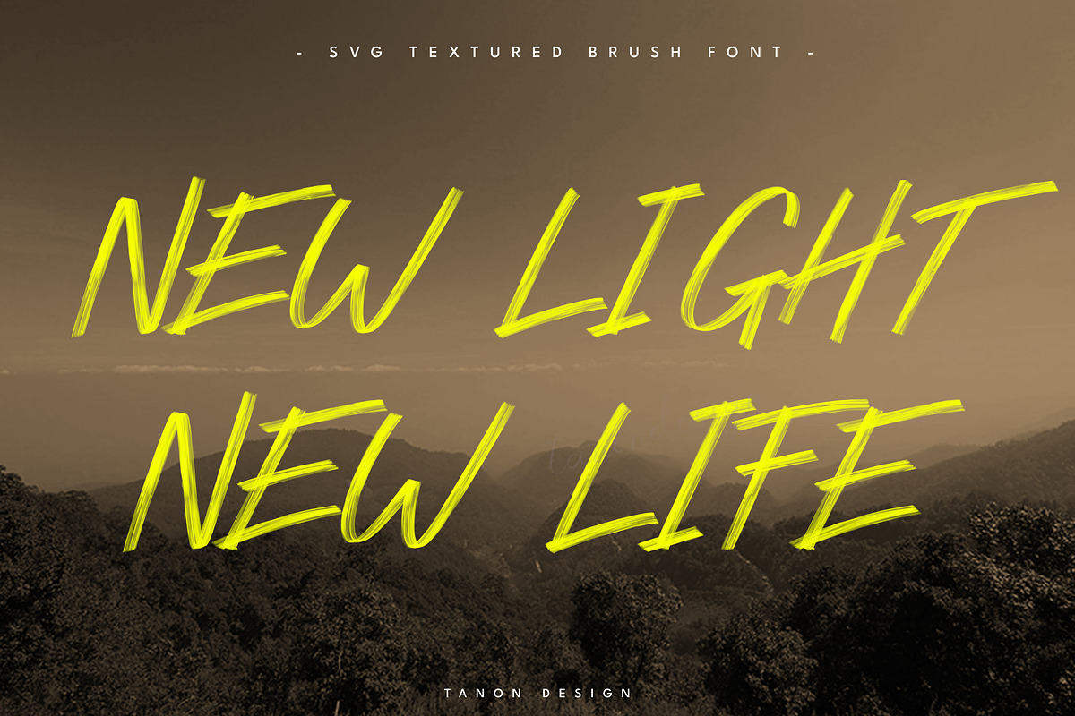 Street Paint SVG Textured Brush font, a Handwritten Font by Tanondesign (Photo 3 of 9)