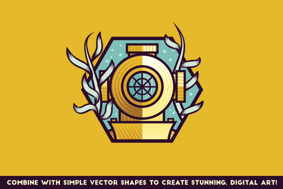Modern Woodcut Brushes preview 4