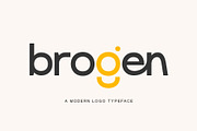 Brogen | Modern Logo Typeface, a Sans Serif Font by Typoraith Co (Thumbnail 1 of 11)