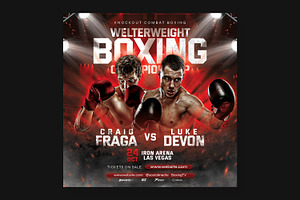 Boxing Fight Flyer Template